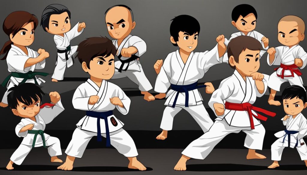 Verschillende karate stijlen