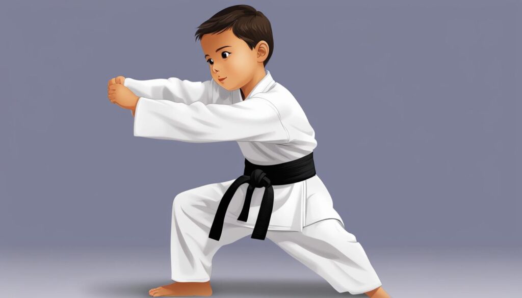karate band knopen voor kinderen